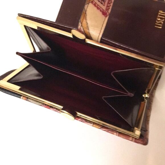 LISETTE leather wallet women Paisley coin pouch - Picture 3 of 11